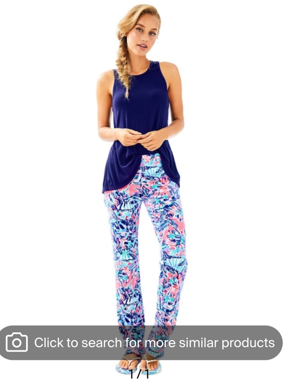 Lilly Pulitzer Jordynne Velour Pants in Cabana Cocktail XS